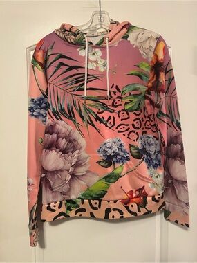 Bold Floral Athleisure Hoodie - Women’s M